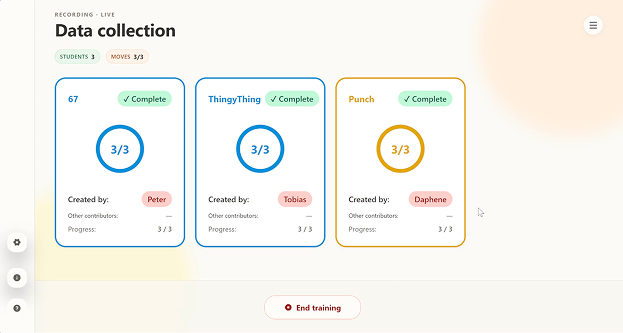Gesture cards expose collection progress. The available source is small; a higher-resolution original is needed.